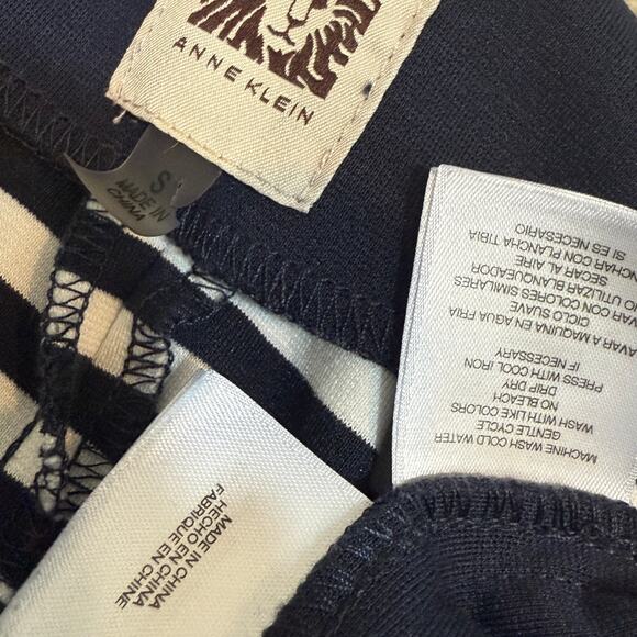 Anne Klein small stripe color block 1/2 sleeve jacket blazer C2 2405 - Picture 5 of 12